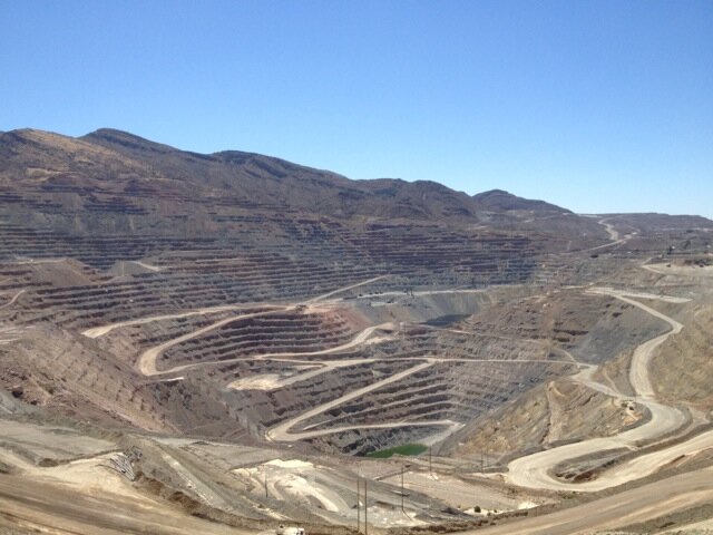 Open pit copper mine